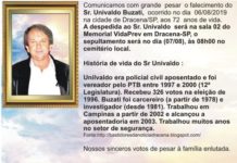 Falecimentos 06/08/19