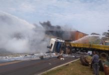 Acidente entre caminhões deixa feridos em rodovia no interior de SP