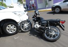 Acidente na esquina da rua Florianópolis com a rua Marechal Rondon. 06/09/19