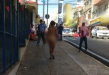 Mulher é flagrada nua na região central de Rio Preto