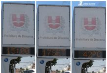 Termômetro da Praça Arthur Pagnozzi registrou 42º na tarde de hoje