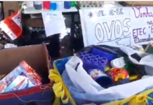 Voluntários arrecadaram brinquedos na manhã de hoje na Praça Arthur Pagnozzi