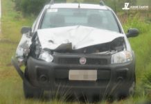 Idoso fica ferido ao bater veículo na traseira de trator em estrada vicinal