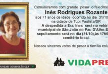 Falecimento 31/10/19