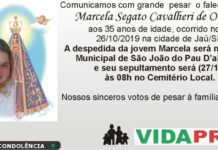 Falecimentos 26/10/19