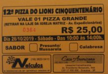 12ª Pizza do Lions Club Cinquentenário