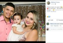 Casal e filha de 1 ano mortos em batida com caminhão iam para resort em Maceió, diz parente