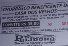 Churrasco Beneficente da Casa dos Velhos de Dracena