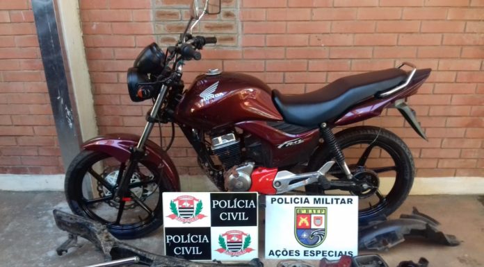 Moto que havia sido furtada em Ouro Verde é recuperada