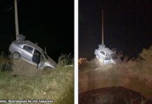 Carro colide contra poste na rodovia Cmte. João Ribeiro de Barros