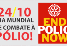 Dia Mundial de Combate a Pólio. Rotarianos de Dracena tem programação