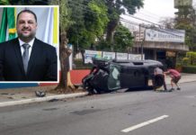 Presidente da Câmara de Vereadores de São Bernardo do Campo morre em acidente de carro no ABC