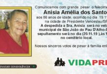 Falecimento 20/11/19