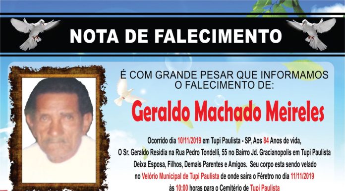 Falecimento 10/11/19
