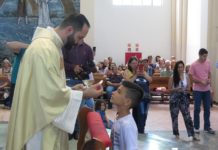 Hoje foi dia de Primeira Comunhão na Igreja Matriz Nossa Senhora Aparecida em Dracena