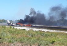 Aeronave cai durante pouso em pista de resort, pega fogo e deixa 1 morto e 9 feridos na Bahia; VÍDEO