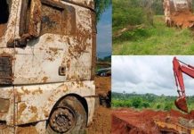 Polícia descobre caminhão enterrado em propriedade rural após denúncia anônima