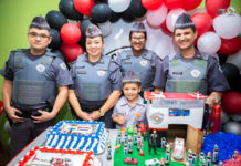 SIRENES LIGADAS? Sim, Policiais Militares foram rápidos para realização de um sonho e alimentarem outro