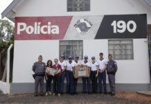 Escola Superior de Soldados de Junqueirópolis na Campanha “Tampinhas de Amor”