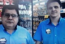 Edilson de Camargo (Gerente Comercial) e Bruno Troyano (Gerente Administrativo) falam sobre a Inauguração do Supermercado Troyano Junqueira em Junqueirópolis.