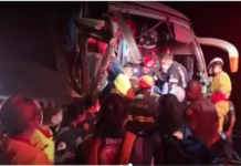 Acidente entre ônibus que saiu de Pres. Prudente e caminhão deixa quatro feridos em Santa Cruz do Rio Pardo