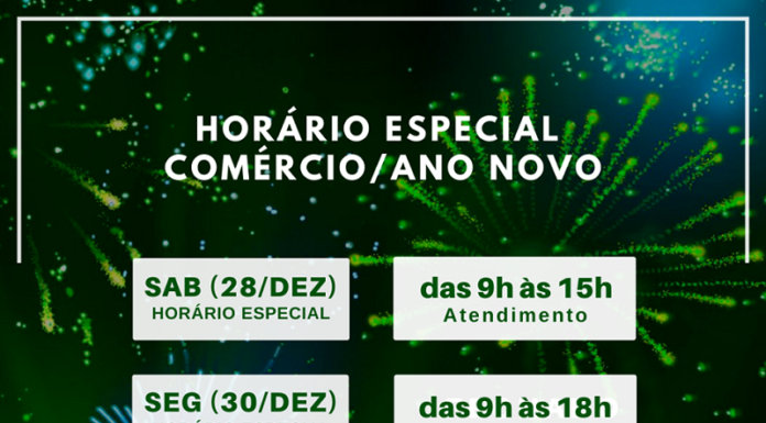 Confira o Horário do Comércio de Dracena até a virada do ano