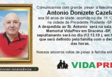 Morre o Policial aposentado Antonio Donizete Cazela