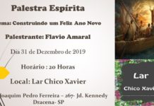 Amanhã (31) tem palestra no Lar Chico Xavier