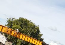 Mulher pula de Pontilhão na avenida dos Expedicionários em Dracena