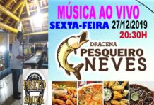 Pesqueiro Neves está atendendo a partir das 10 Hs e a noite tem música ao vivo