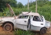 Capotamento entre Dracena e Junqueirópolis próximo da Balança
