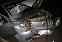 Primeira madrugada do ano começa com acidente de trânsito em Dracena