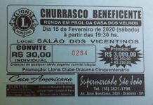 Lions Club Dracena Cinquentenário promove Churrasco Beneficente em prol a Casa dos Velhos