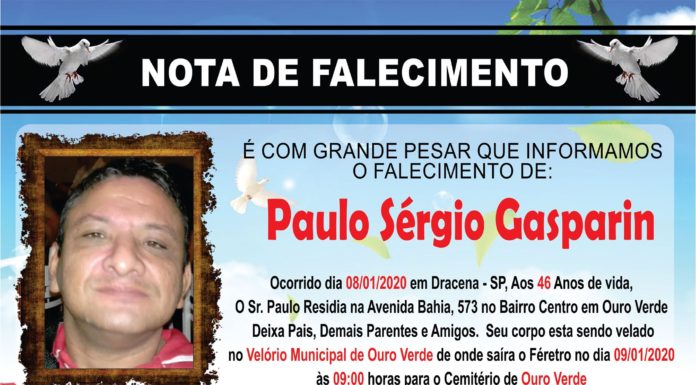 Falecimento 08/01/2020