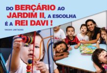 Escola Infantil Rei Davi oferece vagas do Berçário ao Jardim II