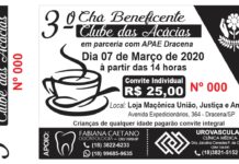 3º Chá Beneficente Clube das Acácias em parceria com a APAE Dracena
