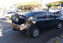 Acidente envolve cinco veículos no Jardim Bongiovani, em Presidente Prudente