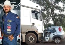 Peão de Rodeio Lucas Macedo e assessor morrem em acidente na MS-240