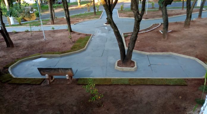 Revitalização da Praça Sagrado Coração de Jesus é concluída por voluntário
