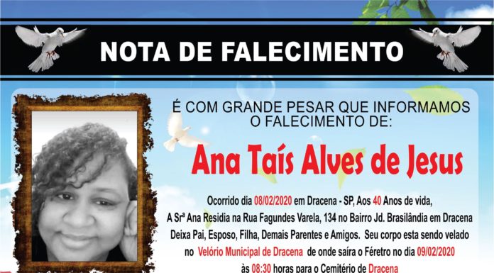 Falecimento 08/02/20