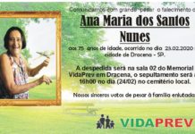 Falecimento 24/02/20