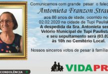 Falecimentos 02/02/20