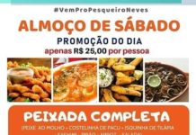 Hoje tem peixada completa no Pesqueiro Neves