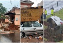 Tempestade desabriga famílias, interdita rodovia e alaga ruas em Botucatu
