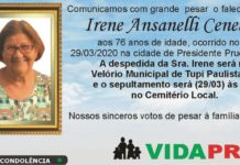 Falecimento 29/03/20