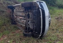 Cinco pessoas ficam feridas em capotamento na SP-294