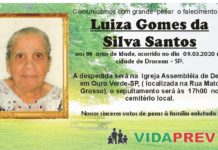 Falecimentos 09/03/20