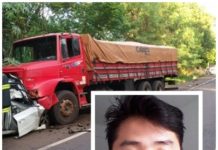 Morador de Dracena é a vítima fatal do acidente envolvendo carro e caminhão na manhã desta sexta-feira em Junqueirópolis