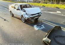 Colisão transversal fere quatro pessoas na SP-294, em Tupã