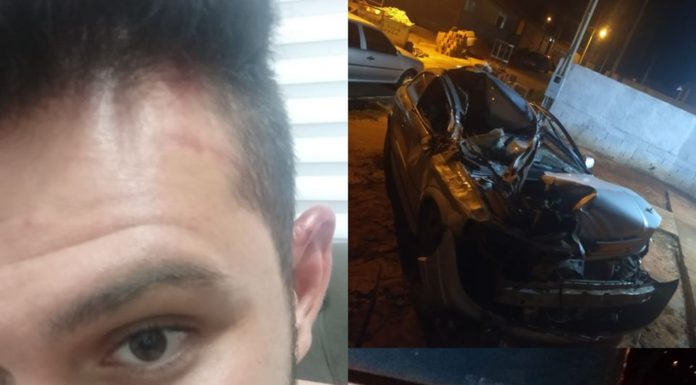Jovem sobre acidente de proporções, sai ileso e da depoimento em rede social